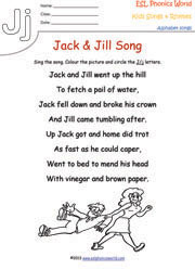 letter-j-song-worksheet